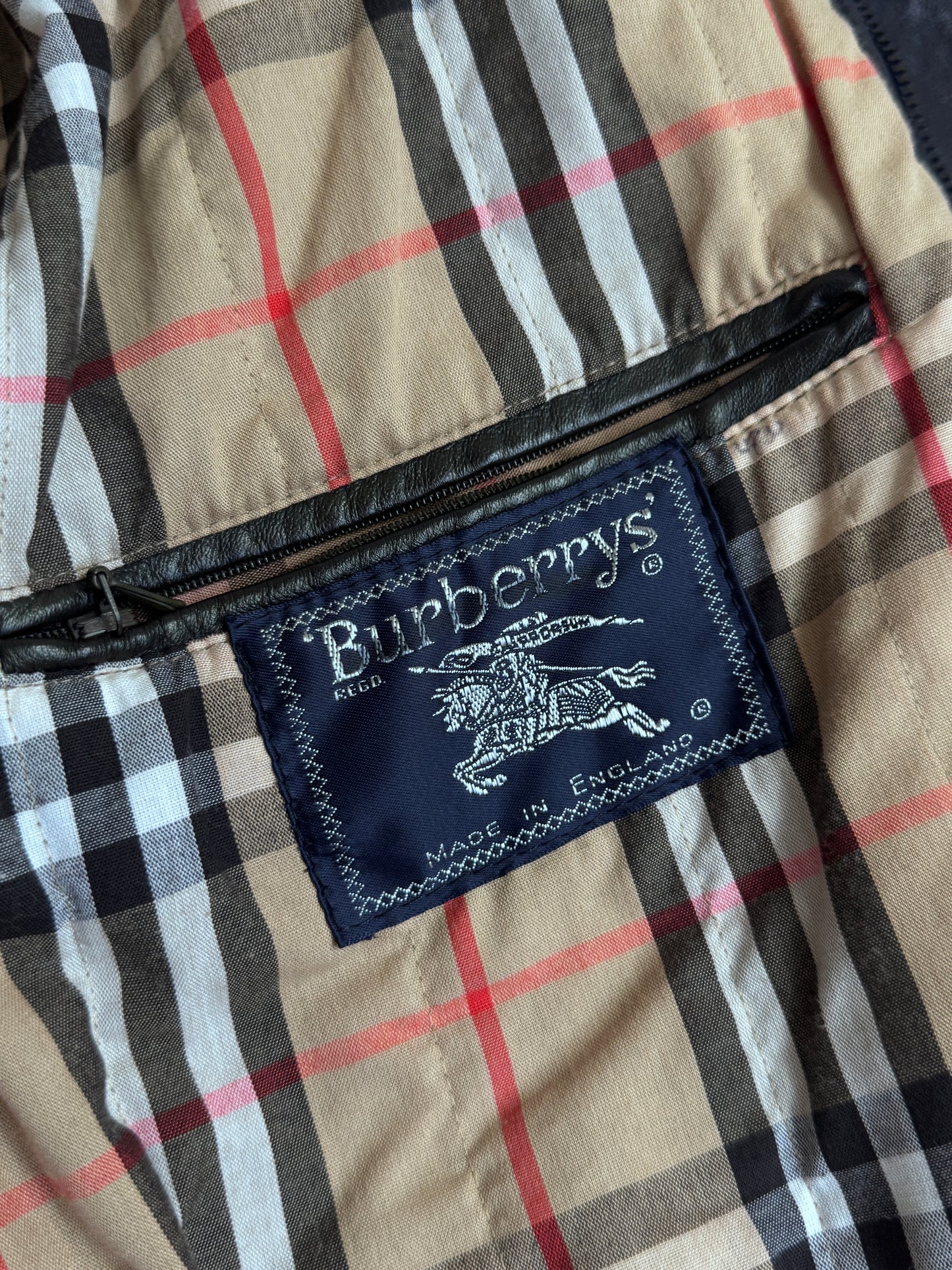 Burberry Mid Length Leather Jacket