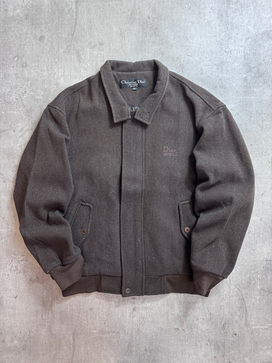 Christian Dior Brown Wool Embroidered Harington Jacket