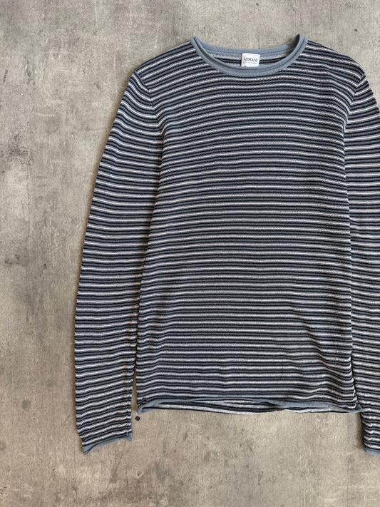 2000's Armani Collezione Intarsia Knit Fisherman Sweater