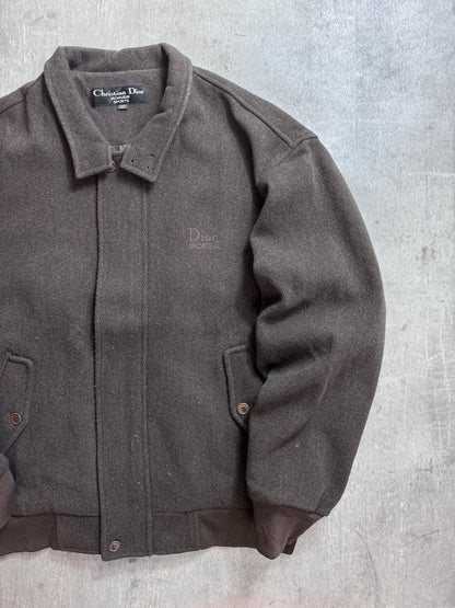 Christian Dior Brown Wool Embroidered Harington Jacket