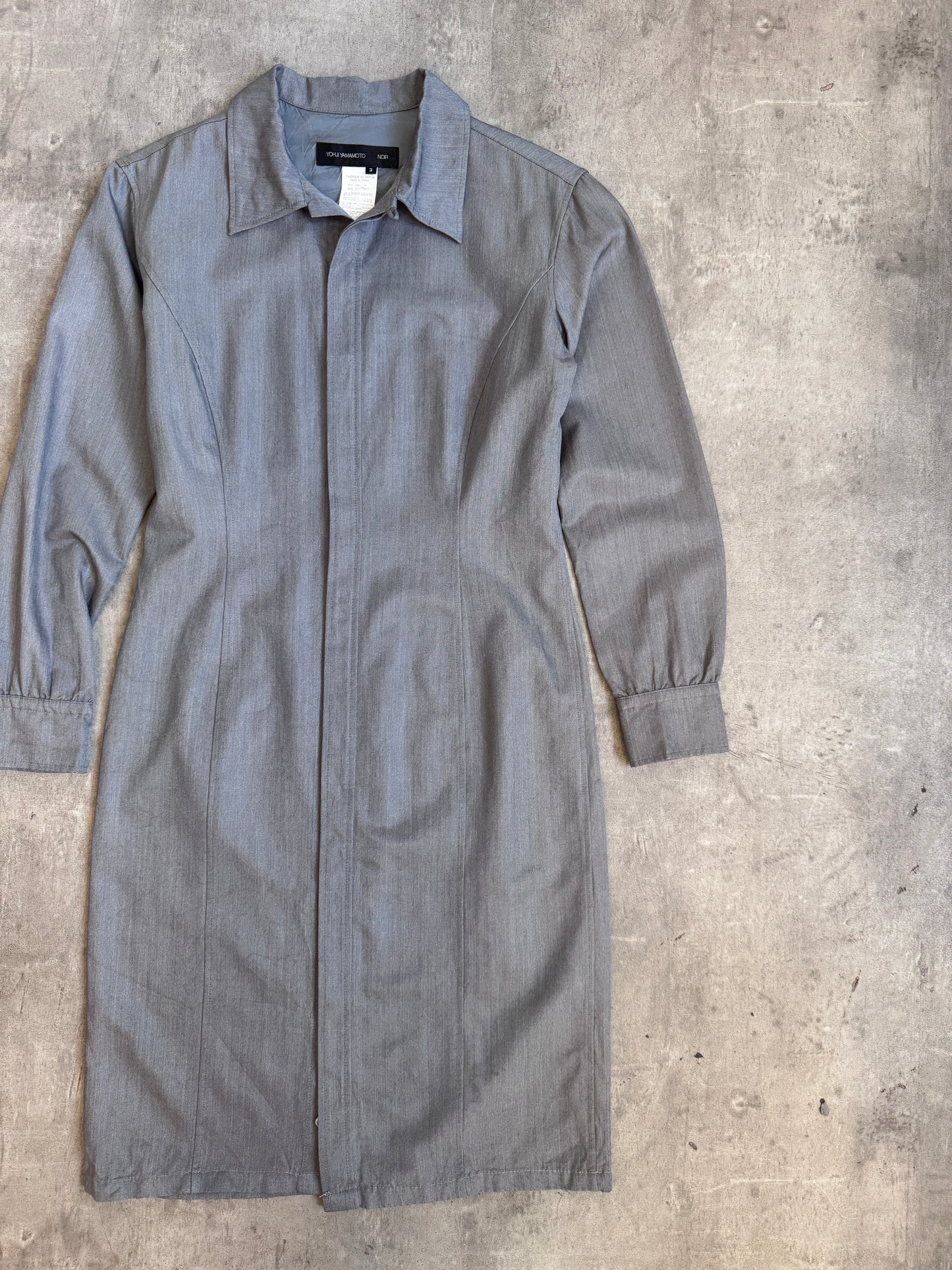 Yohji Yammamoto 'Noir' Button Down Shirt Dress SC: 5782