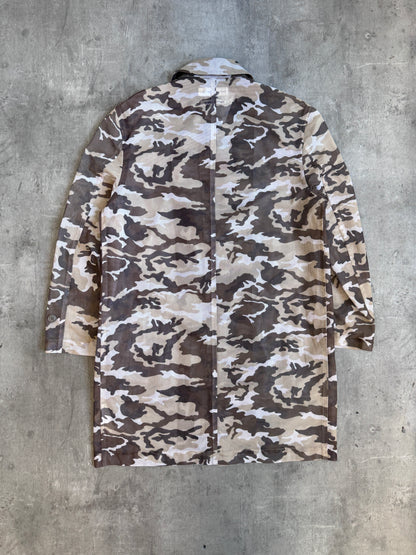 Comme Des Garcons SHIRT Mesh Desert Camo Trench Coat