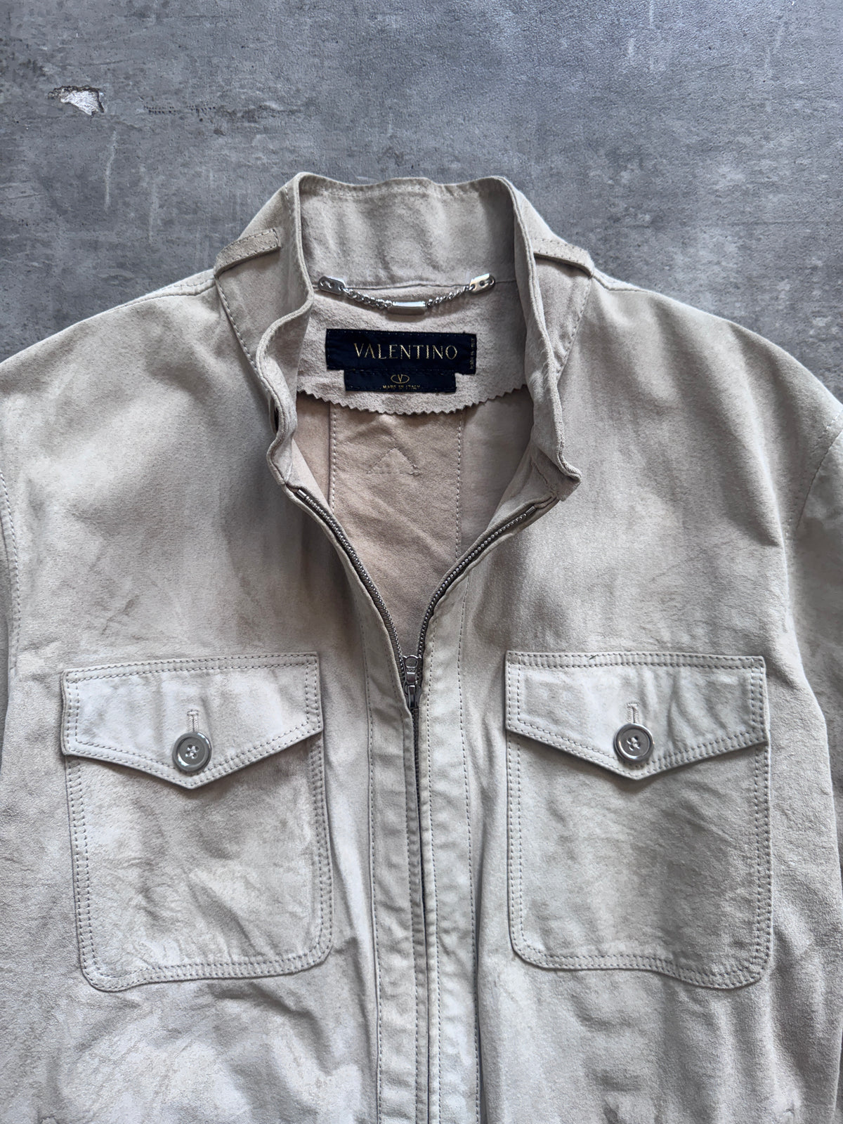 1990's Valentino Beige Suede Blouson