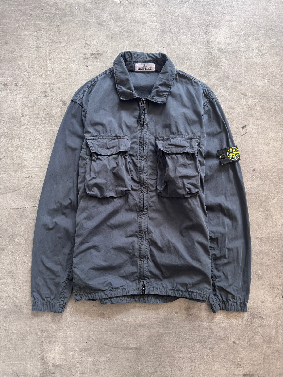 S/S 2022 Stone Island Garment Dyed Double Pocket Overshirt