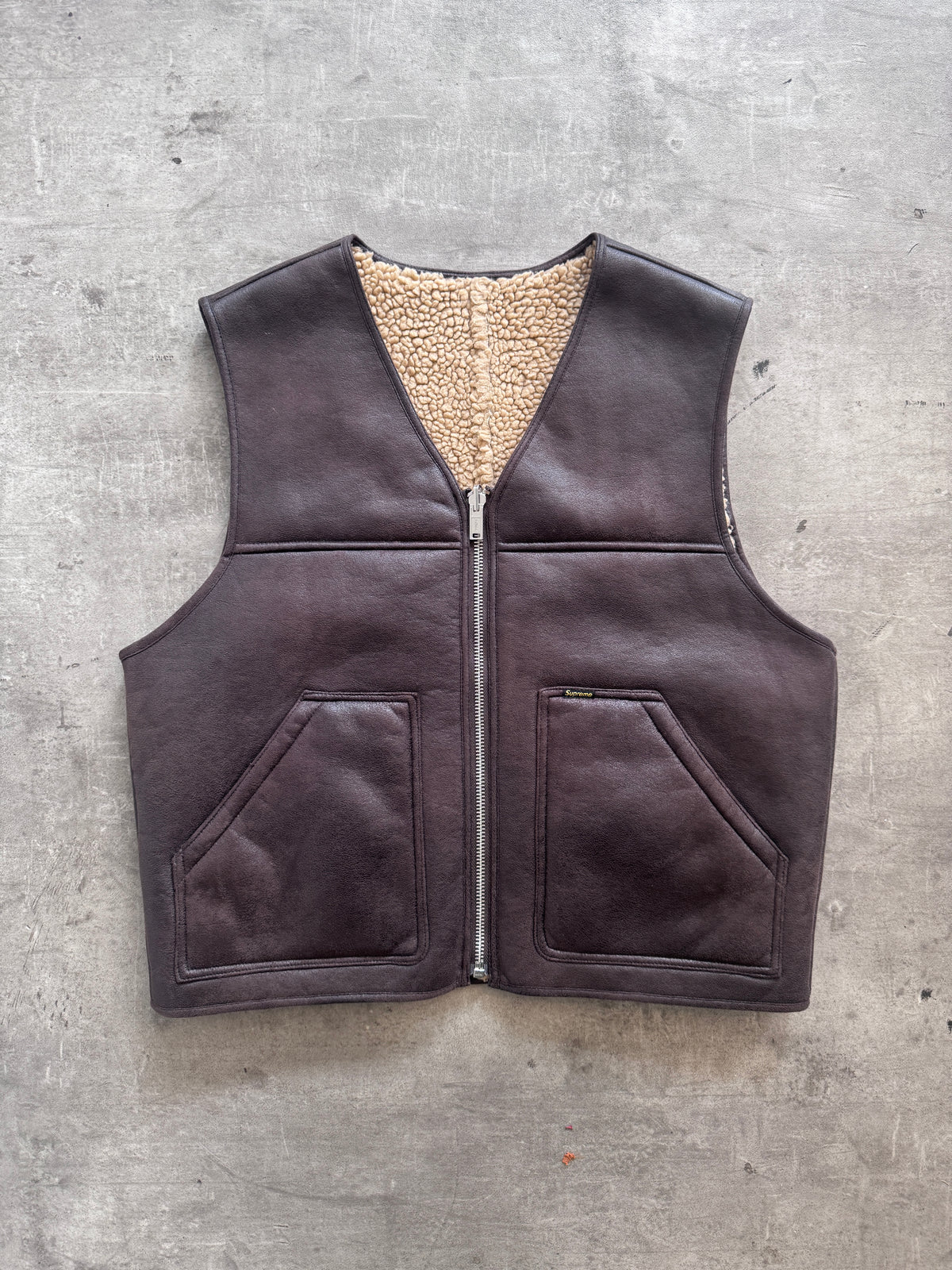 F/W 2024 Supreme Faux Shearling Fleece Vest FA:276 (MM828)