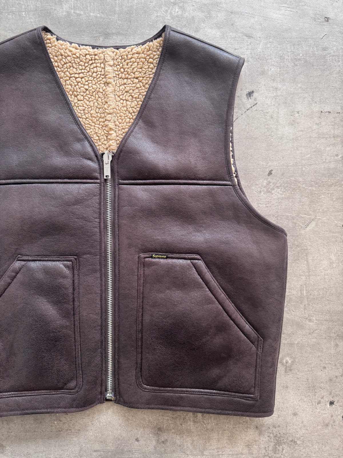 F/W 2024 Supreme Faux Shearling Fleece Vest FA:276 (MM828)