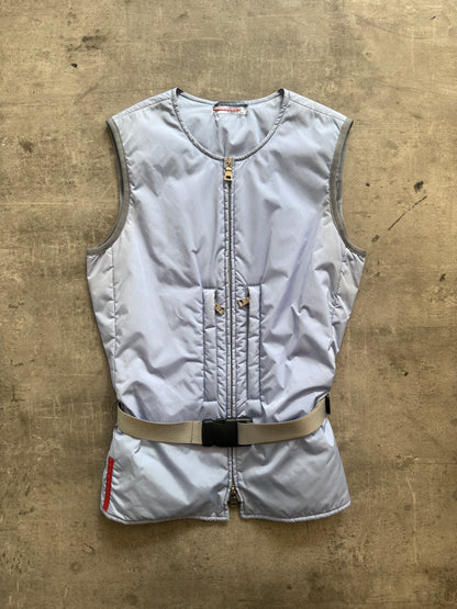 S/S 1999 Prada Sport Blue Nylon Buckled Tech Vest