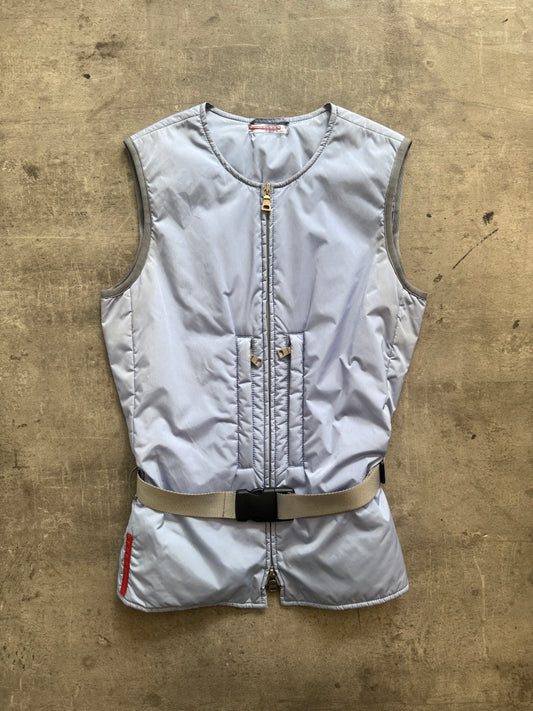 S/S 1999 Prada Sport Blue Nylon Buckled Tech Vest