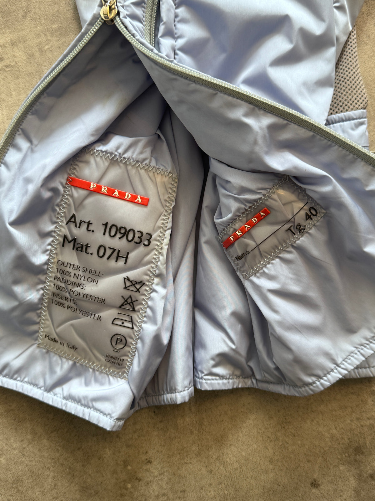 S/S 1999 Prada Sport Blue Nylon Buckled Tech Vest
