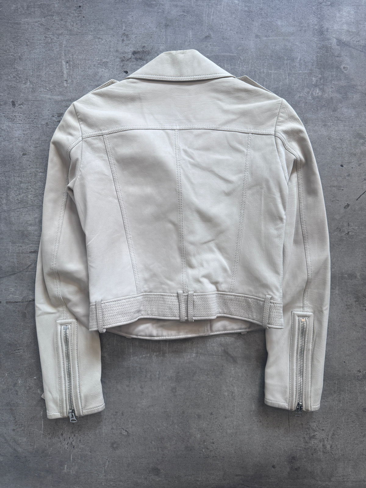 2000's Burberry Brit Calfskin Nubuck Cropped Moto Blouson