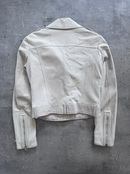 2000's Burberry Brit Calfskin Nubuck Cropped Moto Blouson
