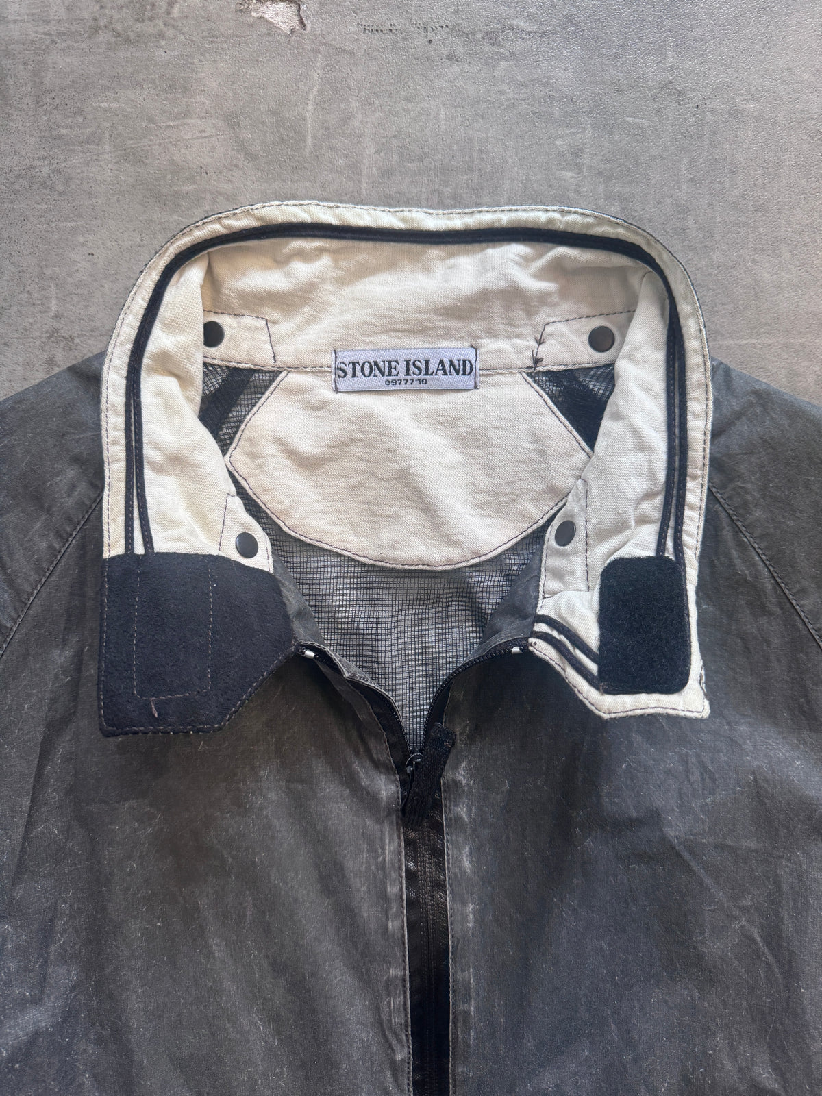 S/S 2007 Stone Island Spalmatura Charcoal Grey Tech Jacket