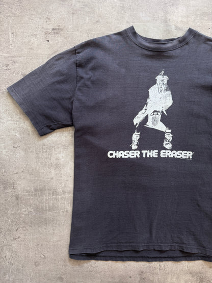 2003 Supreme 'Chaser The Eraser' Faded Black Graphic Tee