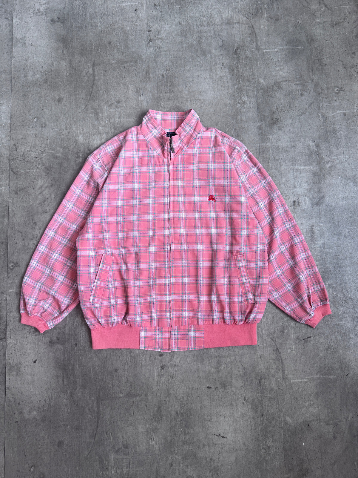 Burberry Pink Nova Check Lightweight Blouson – Vintage display picture 3
