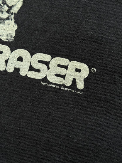 2003 Supreme 'Chaser The Eraser' Faded Black Graphic Tee