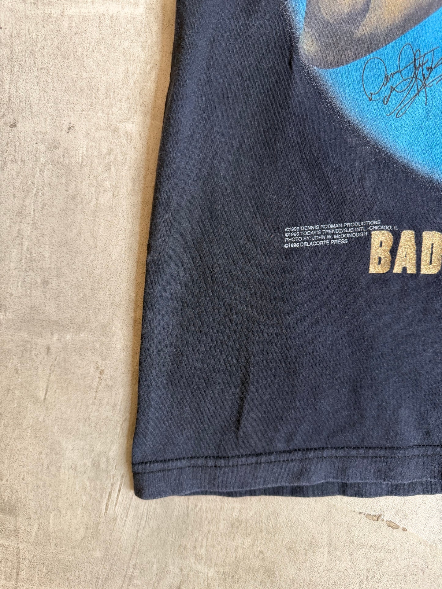 1996 Dennis Rodman Single Stitch Bad As I Wanna Be Portrait Graphic Tee