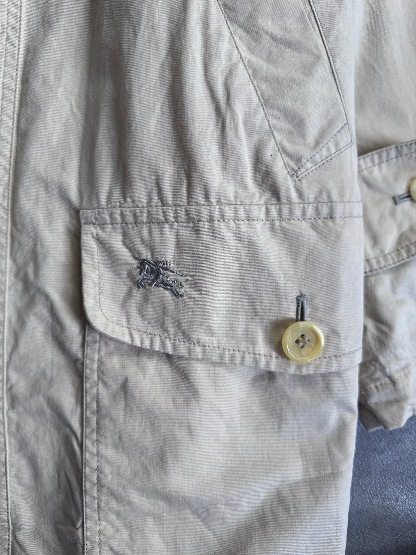 Burberry Nova Check Lined Cream Parka Jacket