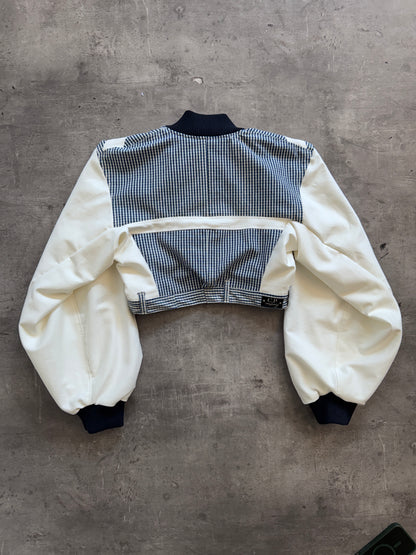 VT Rework: C.P.Company Gingham Plaid Oversized Sleeve Crop Blouson