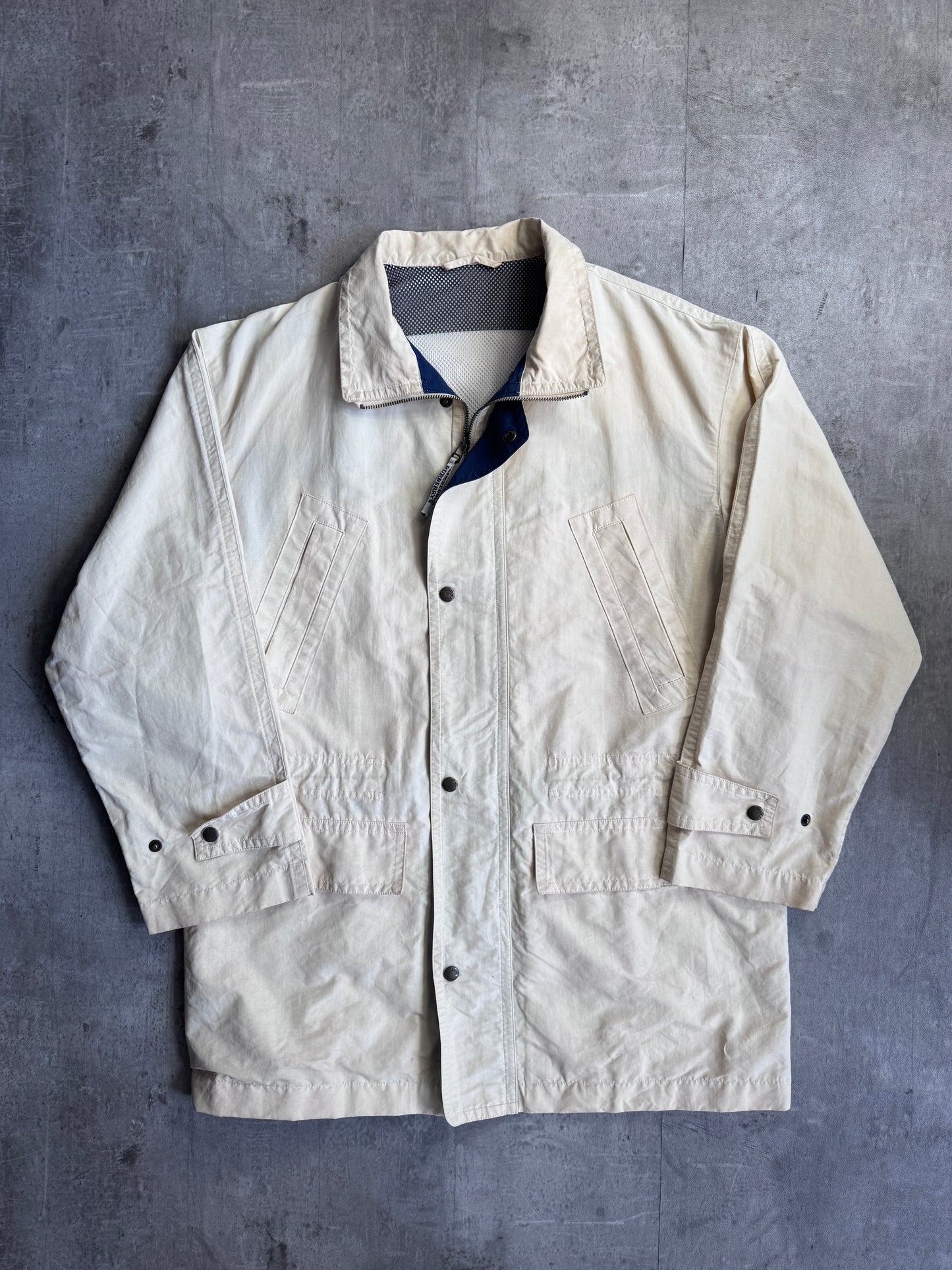 Burberry Cream Lightweight Sailing Jacket