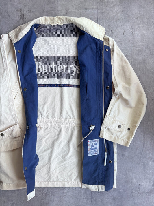 Burberry Cream Lightweight Sailing Jacket