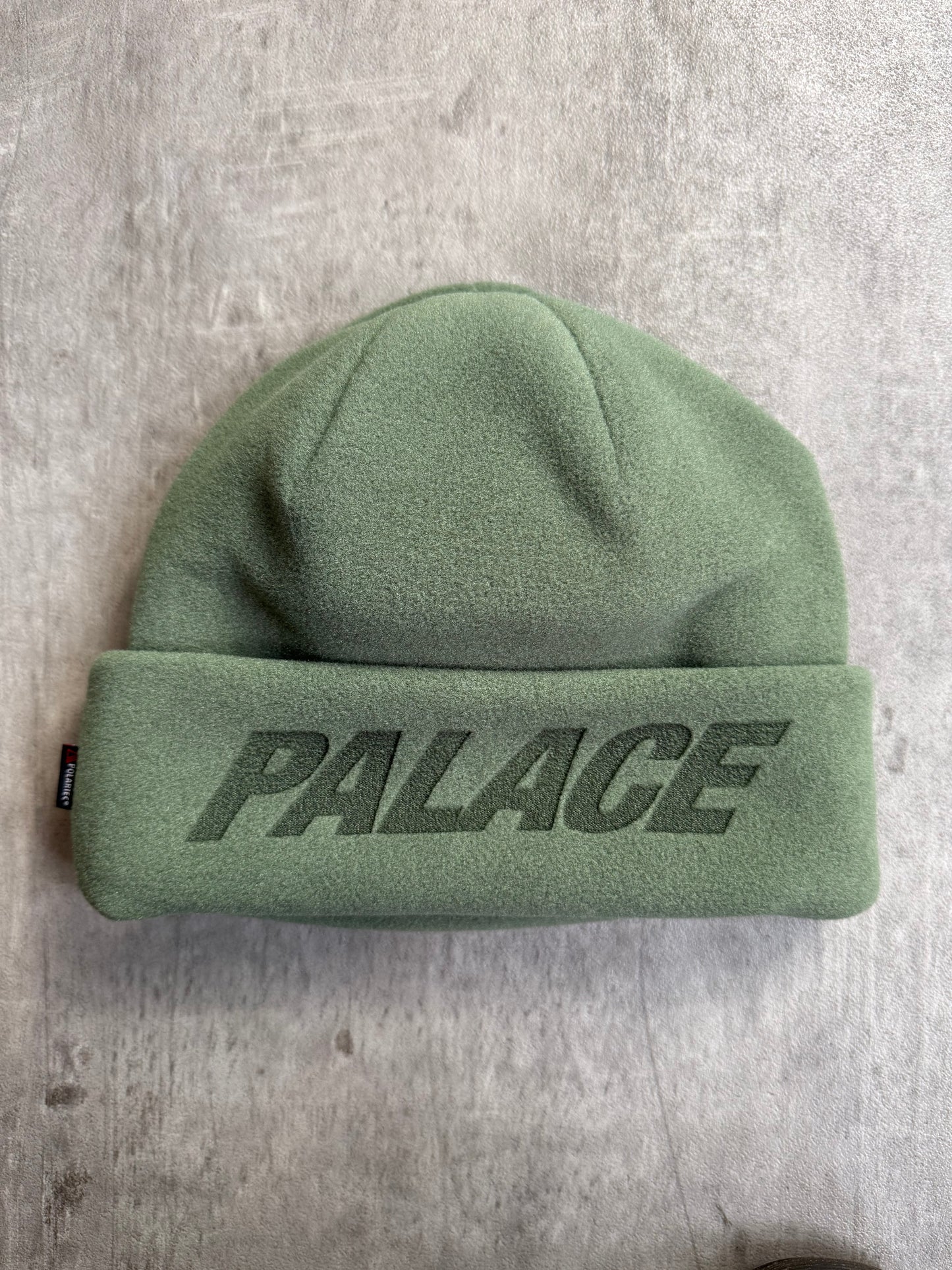 F/W 2022 Palace Olive Polartec Lazer Zip Pocket Beanie