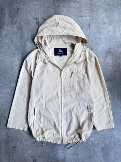 Burberry Beige Hooded Packable Tech Jacket
