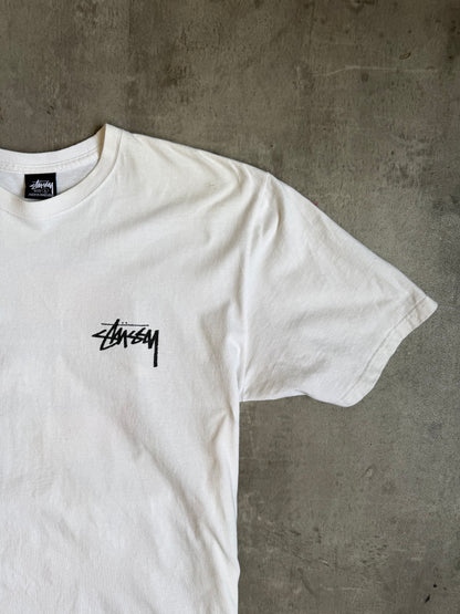 Stussy World Tribe Backprint White Graphic Tee