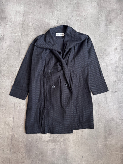 S/S 2017 Issey Miyake Block Textured Fold Coat