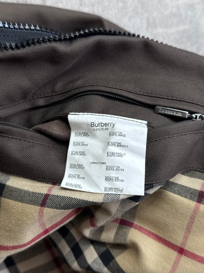 Burberry Brown Nova Check Lined Poly Cotton Utility Coat