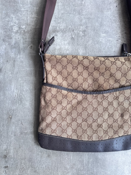 Gucci Perforated Brown Monogram Cross Body