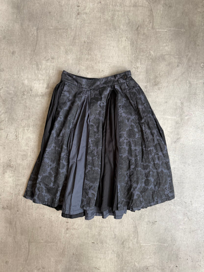 Issey Miyake Cabane De Zucca Pleated Monochrome Renaissance Skirt