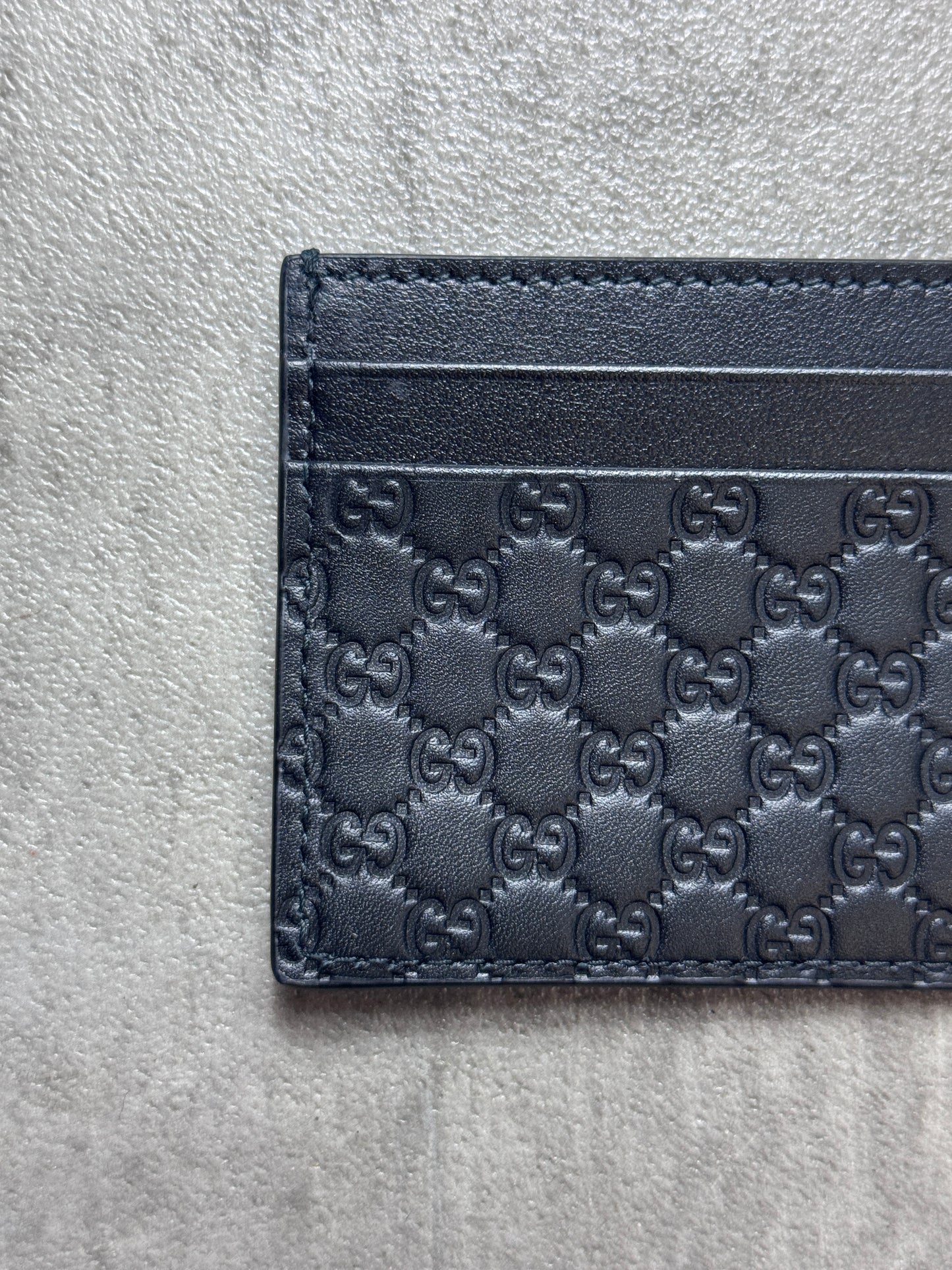 Gucci GG Black Leather Card Holder