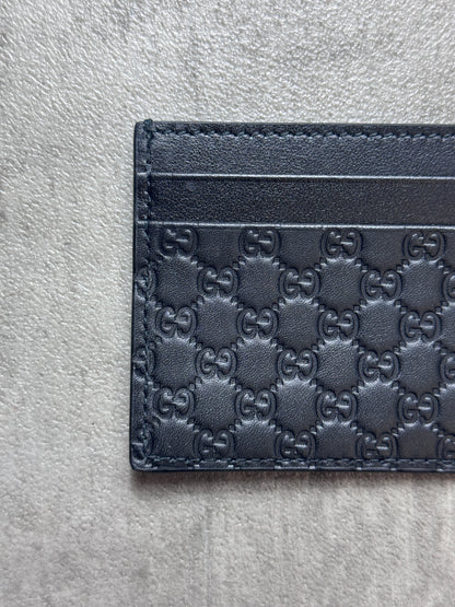 Gucci GG Black Leather Card Holder