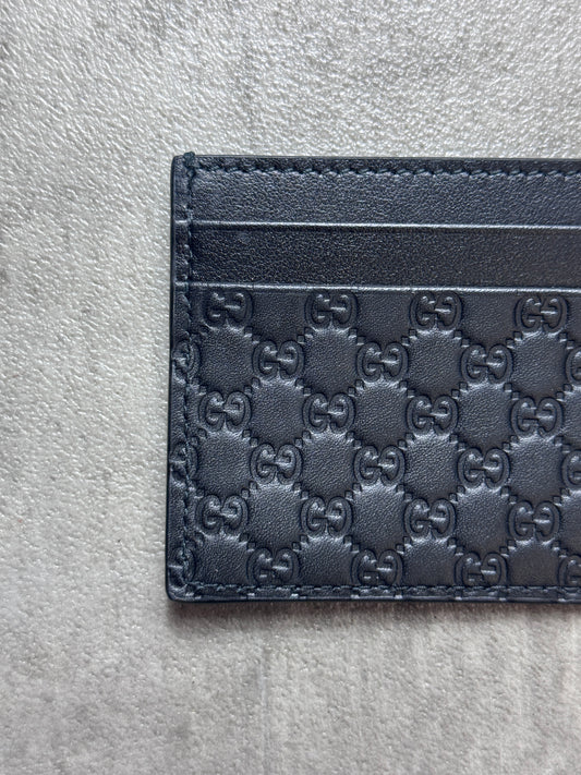 Gucci GG Black Leather Card Holder