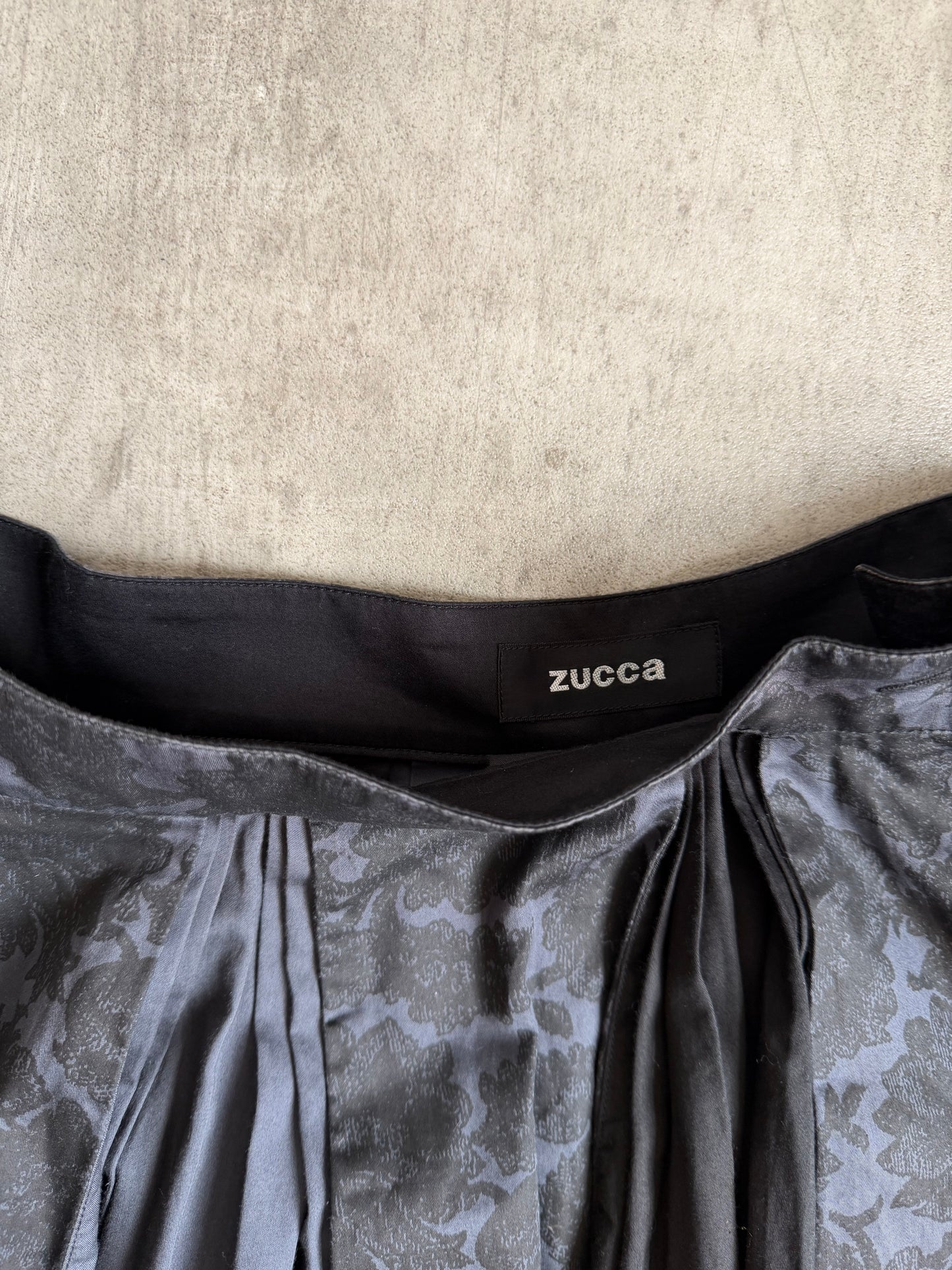 Issey Miyake Cabane De Zucca Pleated Monochrome Renaissance Skirt