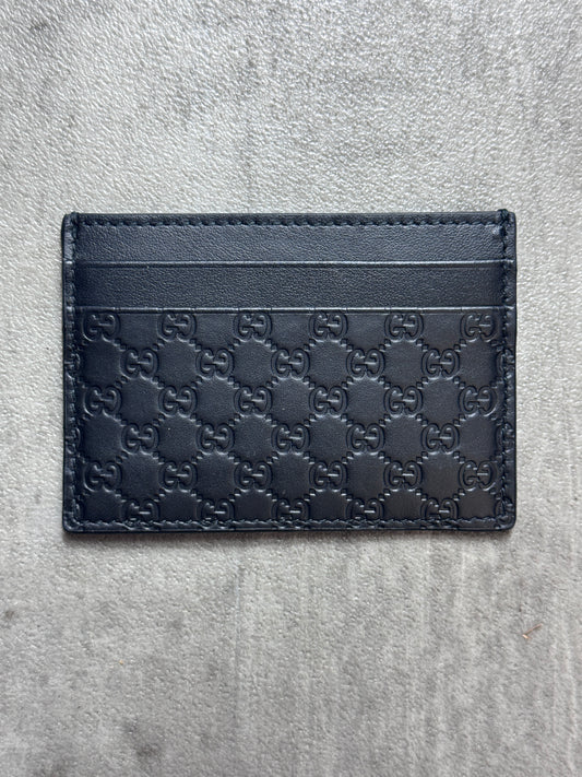 Gucci GG Black Leather Card Holder