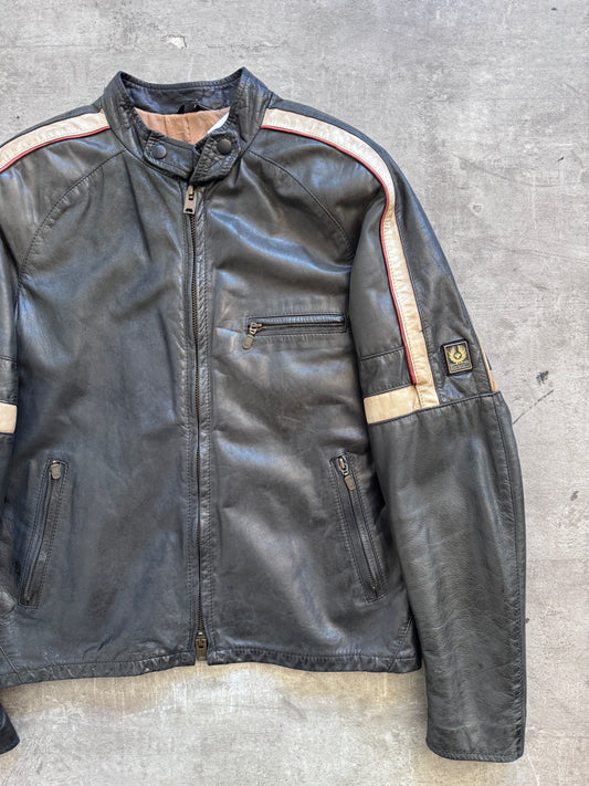 2000's Belstaff Gold Label 'Hero' Leather Motorcycle Jacket FA:276 (CSN694-1)