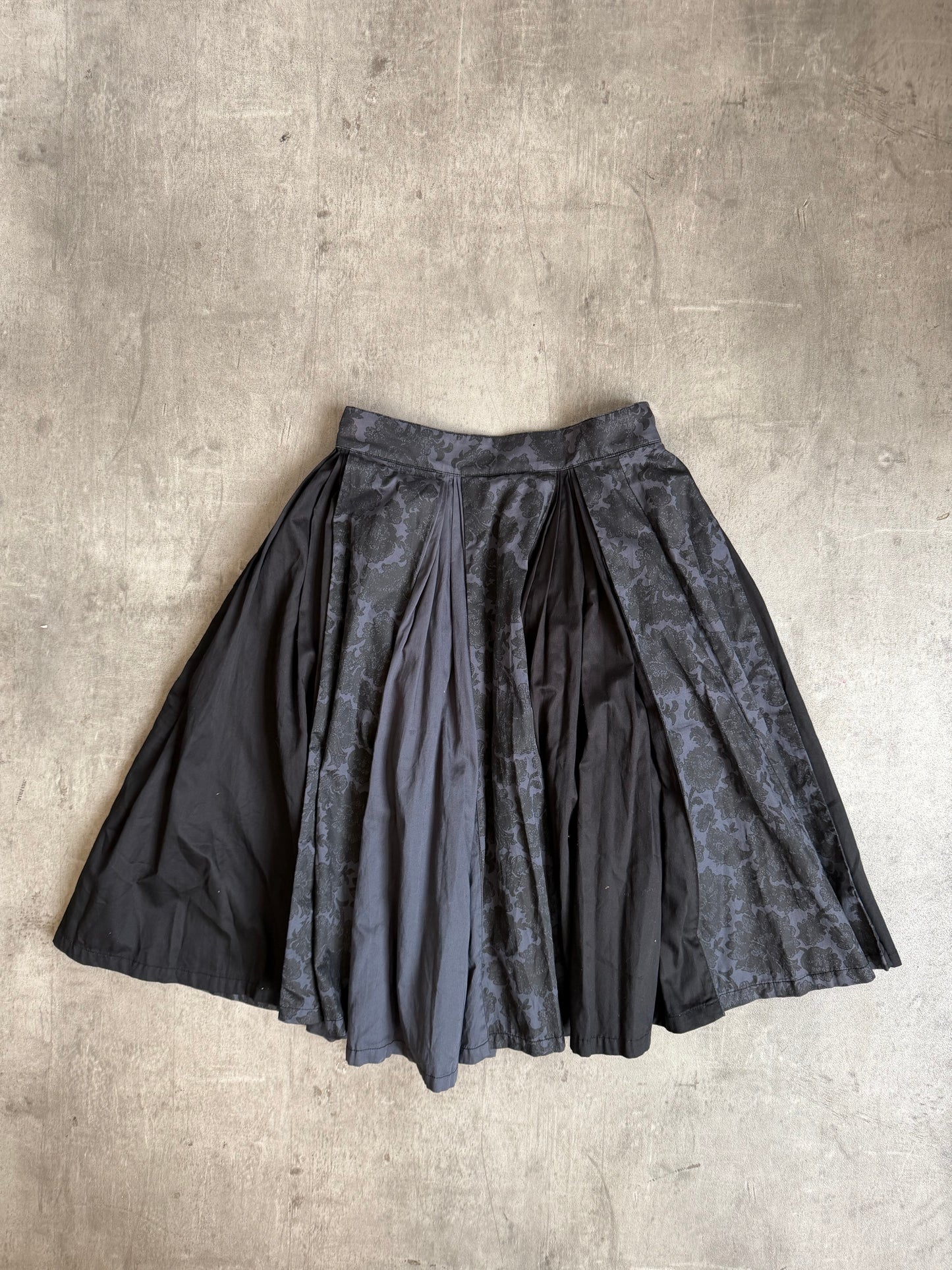 Issey Miyake Cabane De Zucca Pleated Monochrome Renaissance Skirt
