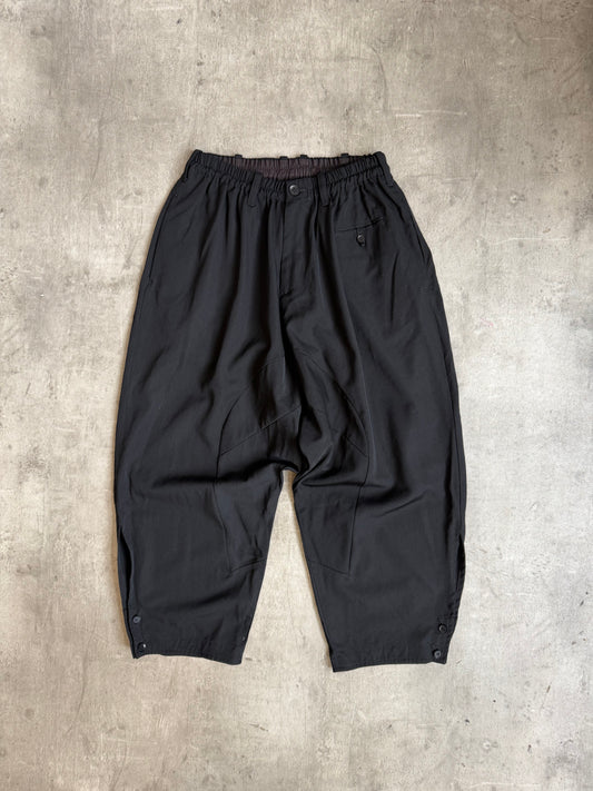 Yohji Yamamoto Noir Black Wool Balloon Trousers