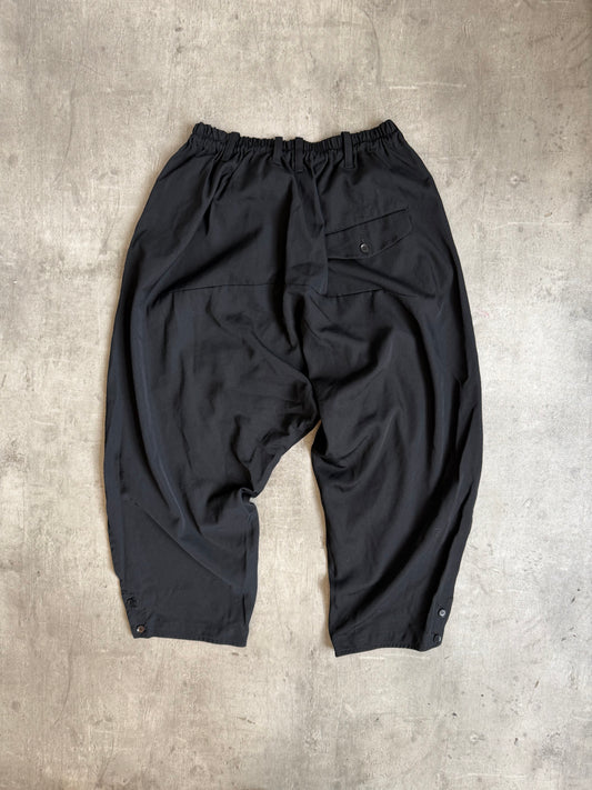 Yohji Yamamoto Noir Black Wool Balloon Trousers