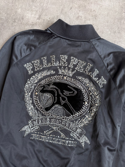 Pelle Pelle Black Satin Crown Logo Tracksuit Set