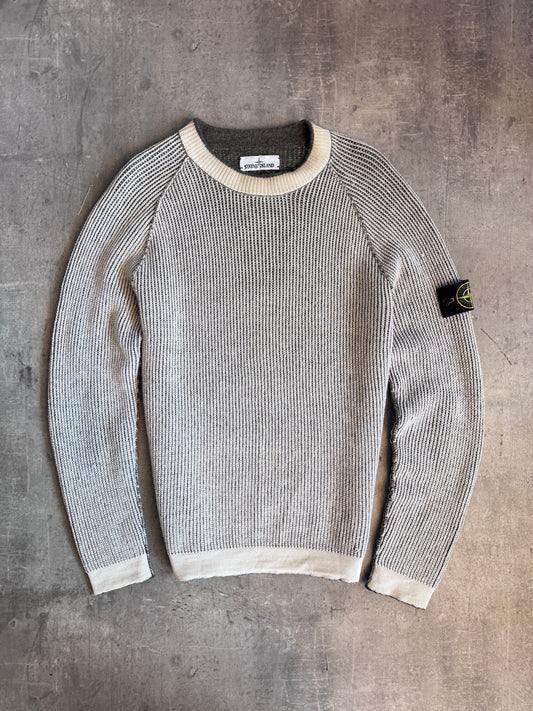A/W 2017 Stone Island Reversible Contrast Waffle Knit Jumper