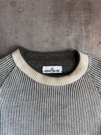 A/W 2017 Stone Island Reversible Contrast Waffle Knit Jumper