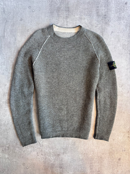 A/W 2017 Stone Island Reversible Contrast Waffle Knit Jumper
