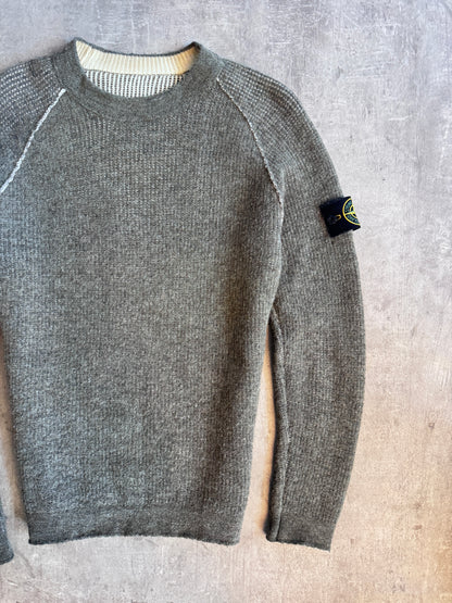 A/W 2017 Stone Island Reversible Contrast Waffle Knit Jumper