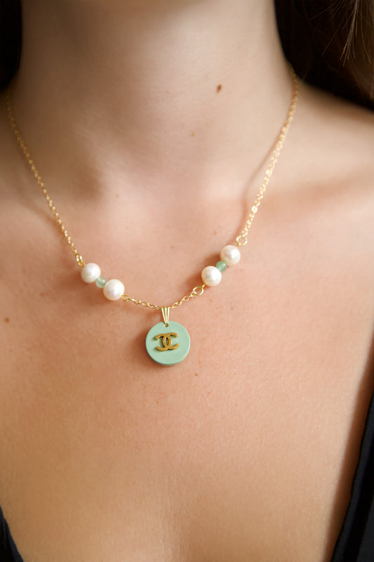 VT Rework: Chanel Turquoise Pearl Neckace