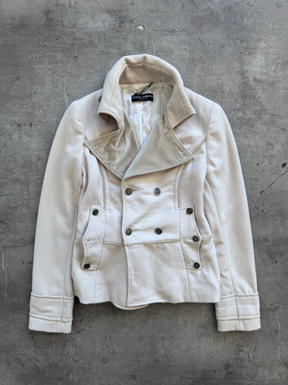 Dolce & Gabanna Velour Trim Double Breasted Blazer Jacket