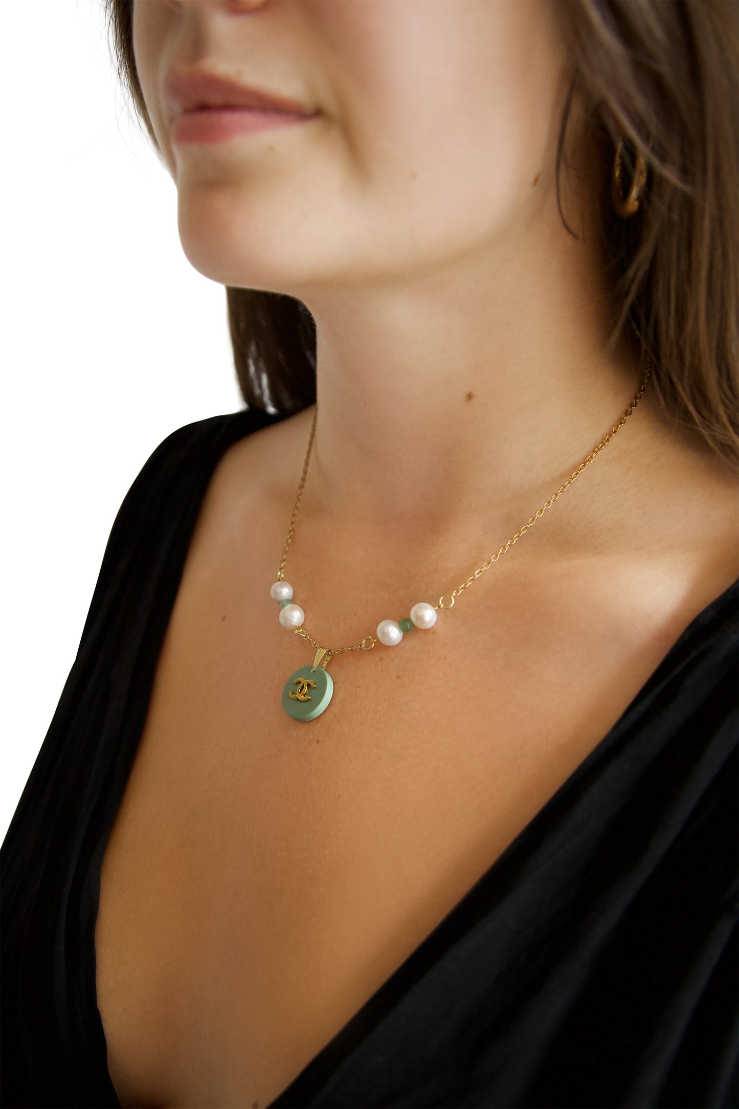 VT Rework: Chanel Turquoise Pearl Neckace