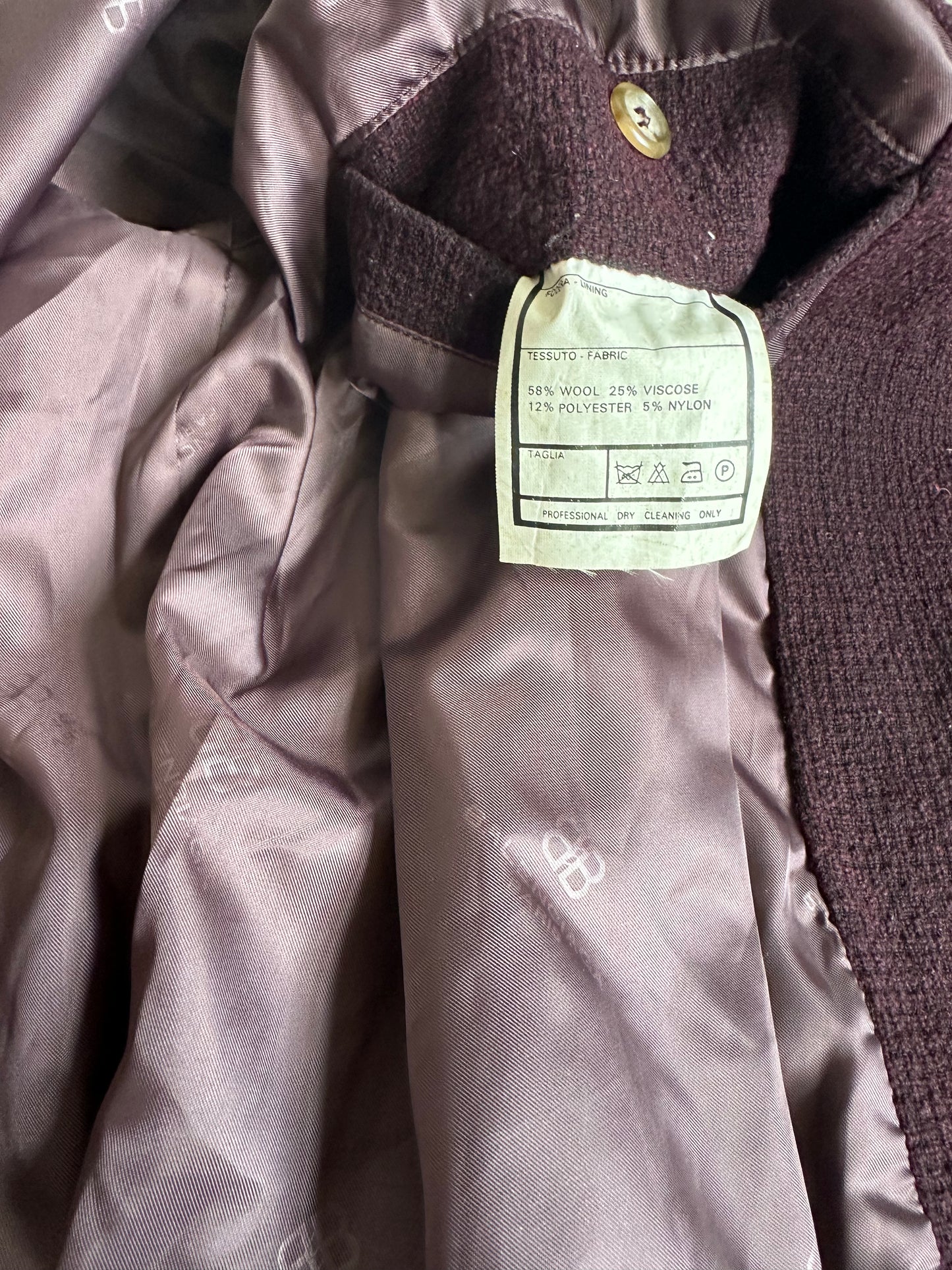 1990s Balenciaga Purple Wool BB Logo Wool Bomber Jacket