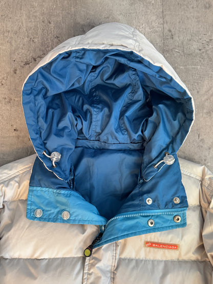 Balenciaga Blue Reversible Duck Down Technical Puffer Jacket
